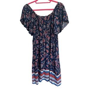 My Michelle Paisley Print Mini Dress Size M